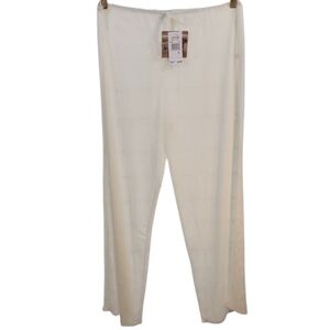 Jordan Taylor‎ Mesh Cover Up Pants XL White Beach Resortwear  Poolside